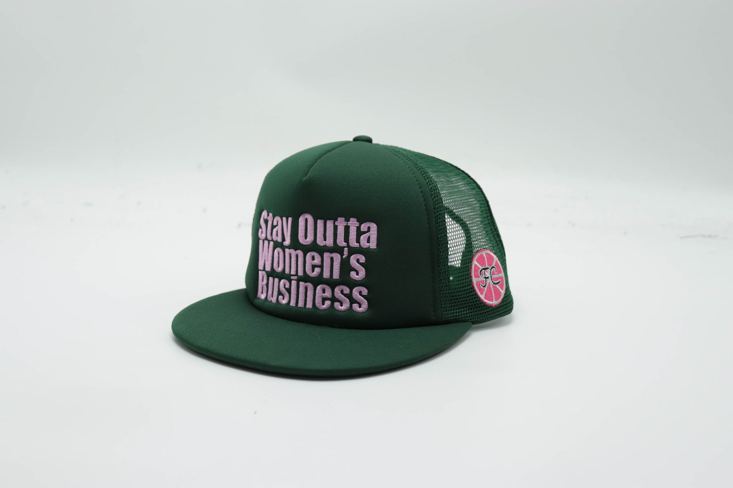 Stay Outta Women's Business Hat (Pink and Green Color)